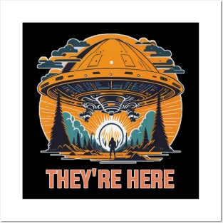 UFO and aliens are here Posters and Art